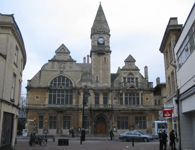 Trowbridge Town Hall seen from Fore Street